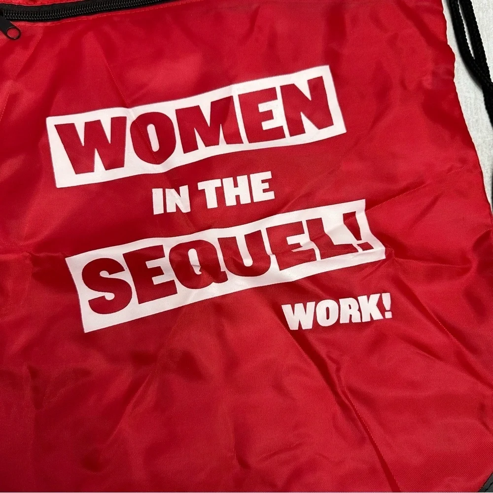 Hamilton The Musical Red Drawstring Backpack Merch Swag Broadway Anjelica Eliza